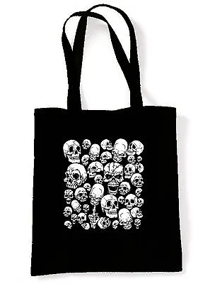 £7.50 • Buy SKULL GARDEN TOTE / SHOULDER BAG - Gothic Goth Emo Horror Skeleton Halloween