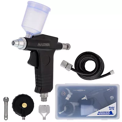 Gravity Feed PISTOL TRIGGER AIRBRUSH Set Kit Spray Gun Hobby Cake Tattoo Tanning • $24.99