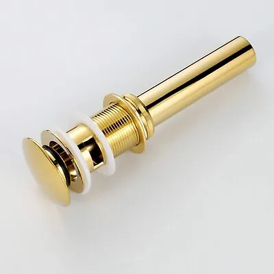£15.11 • Buy Luxury Gold Bathroom Basin Sink Faucet Waste Drain Pop Up Drain With Overflow