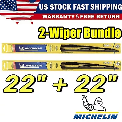 For Ford F150 F250 F350 Michelin OEM Front Windshield Wiper Blade 22 +22  Set • $24.88