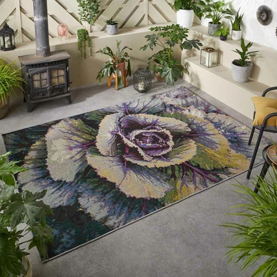 £154.99 • Buy Large Indoor/Outdoor Garden Rugs Colourful Floral Tropical Patio Garden Mats UK