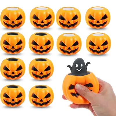 £8.36 • Buy 6/12PCS Halloween Fidget Squishy Pop Out Popper Pumpkin Toys Party Bag Filler UK