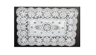 $14.95 • Buy 4pc Elegant White Lace Deluxe Vinyl Placemats Dining Table Decor Kitchen Flowers
