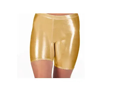  Ladies And Childrens Shiny Metallic Cycling Shorts (Kids And Adults Sizes) • £8.99