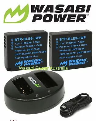 Wasabi Power Battery X 2 For Panasonic DMW-BLE9 Lumix DMC-GF3GF5GF6GX7.GX85 • $58.95