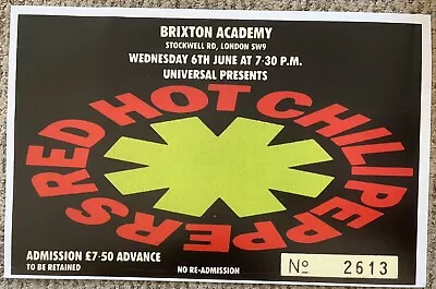 Brixton Academy London Red Hot Chili Peppers Poster 11 X 17 (168) • £9.63