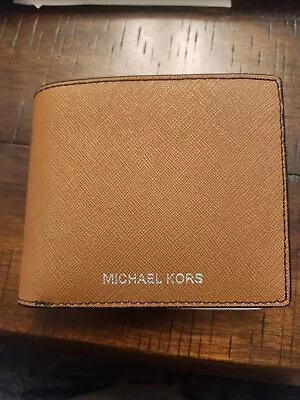 Brand NEW! Michael Kors Harrison  Saffiano Leather Billfold W Pass-case Wallet • $48