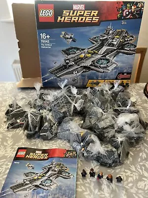 Lego Marvel Super Heroes 76042 - SHIELD Helicarrier + Box Manual Figs & Extra • £300