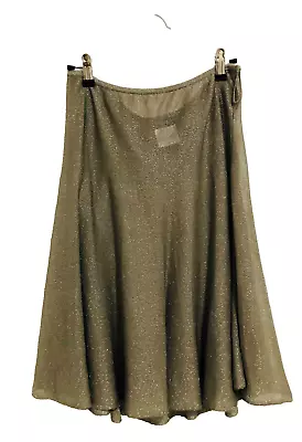 Chanel Skirt Chanel Shimmer Skirt Flare Gry -- Size 42 UK12 • £299