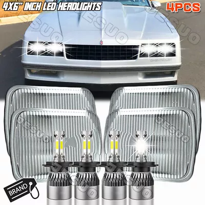 Fit Chevrolet Monte Carlo SS 1980-1988 4PCS 4x6  LED Headlights Hi/Lo Beam • $119.99