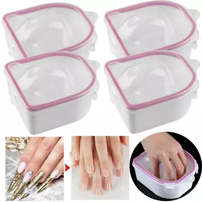 4x Nail Art SPA Acetone Soak Off Warm Water Bowl Manicure Remover-Treatment Tool • £9.11