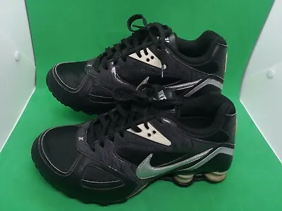 Nike Shox Heritage Women's Athletic Black Leather Running Shoes Size 5.5 • $31.49