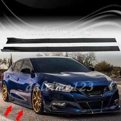 For Nissan Maxima 2000-2023 Gloss Black Side Skirt Splitter Rocker Panel Lip • $46.95