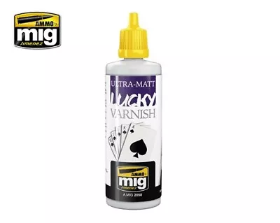 Ammo MIG 2050 - Lucky Varnish - Ultra-Matt Acrylic Varnish - 60ml Bottle T48Post • £10.29