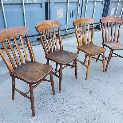 $500 • Buy Four Antique Windsor Chairs Elm Wood