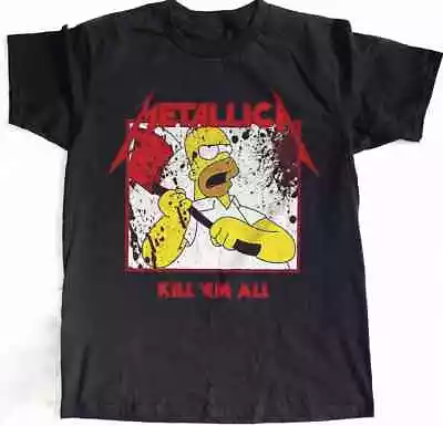 Metallica Kill 'Em All Funny Cotton Black T-Shirt • $22.99