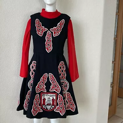 McTeggart Irish Step Dance Dress Black Costume Embroidered 31 Bust • $99.99