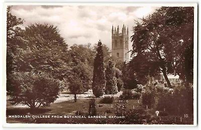 Oxford Magdalen College From Botanical Gardens - Real Photo Postcard N07 • £1.25