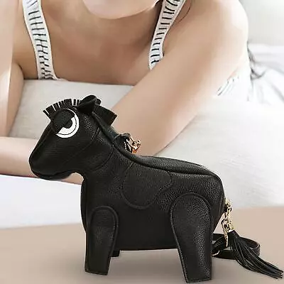 Womens Horse Shoulder Bag Zipper Fashion Handbag For Outdoor Party • £18.24