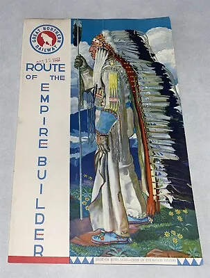 $39.99 • Buy 1937 Great Northern Railroad Dining Car Menu Winold Reiss Indian Postmasters