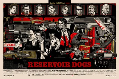 Reservoir Dogs By Tyler Stout - Regular - Rare Sold Out Mondo Print • $350