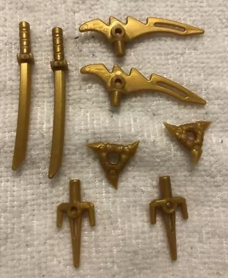 Lego Lot Of  Ninjago Pearl Gold Minifigure Fighting Weapons Used Good Condition. • $5.99
