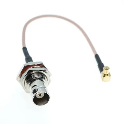 RG316 MCX MALE Right Angle To BNC FEMale Bulkhead Connector Lot Coaxial Jumper • $4.19