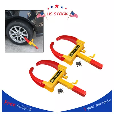 2×Anti-Theft Wheel Lock Clamp Boot Tire Claw Trailer For Auto Car Truck Towing • $38.95