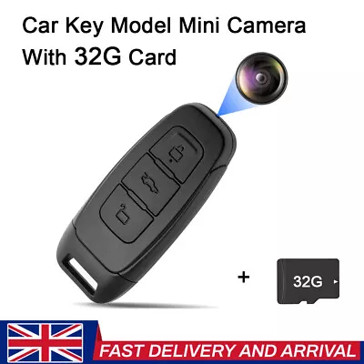 32GB HD 1080 Car Key Fob Mini Camera Video Voice Recorder Security Nanny Cam DVR • £29.99