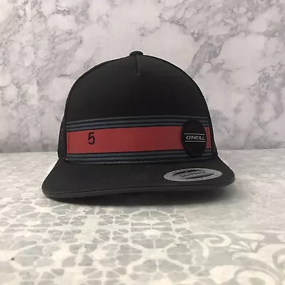 $10 • Buy O’NEILL Mesh Back Truckers Snapback Adjustable Hat Cap Black Red