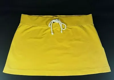 J Crew Womens Mini Skirt Yellow Cotton Golf Tennis Casual Above Knee  Large  • $12.99