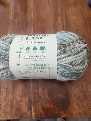 Lion Brand Superchunky Knitting Wool Huge Ball 283g 20% Wool Seaglass • £6.99