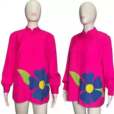 Mod 60s Top Pink 60s Mod Flower Power Mary Quant Style Couture Designer Volup • $180