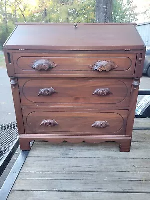 Early 20th Century Ball And Claw Feet Drop Down Secretary Desk • $800