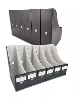 Magazine File Holder 12 Pack BLACK Folder Desk Organizer Document Box Storage • $20.85