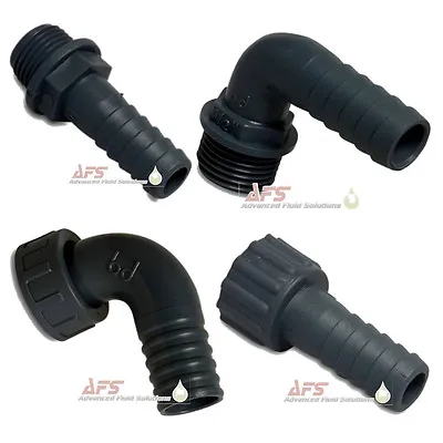 £30.83 • Buy Plastic BSPP X Barb Hose Tail Fittings Female & Male Thread Pool/Pond Water Pipe