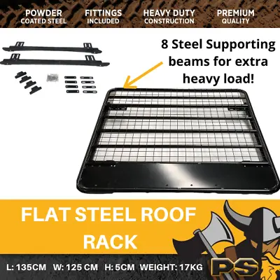 Steel Flat Roof Rack To Suit Nissan Navara NP300 D23 2015+ • $459