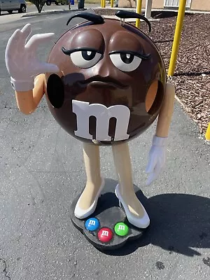 M&M Chocolate Lady Brown Store Candy Display Character On Wheels Collectible. • $249