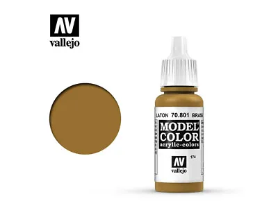 Vallejo Model Color Paint - Brass  17ml - 70.801 • £2.95