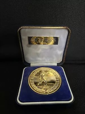 Carlisle City Sunday League Boys Football Round Gold Trophy Medal 1997-98 • £5