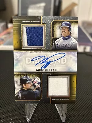 2023 Topps Diamond Icons Mike Piazza Dual Team Game Used Patch Auto 1/1 • $699.99