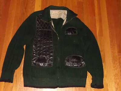 Vintage Paul Graf Hunting Shooting Jacket Leather Accents Mens 38 Good Cond. • $38.49