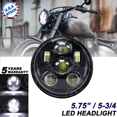 DOT 5-3/4  5.75 LED Headlight Sealed Headlamp For Yamaha V-Star XVS 650 950 1100 • $29.99