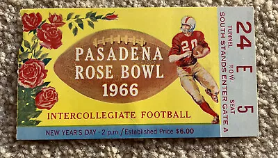 1966 Rose Bowl Ticket Stub UCLA Michigan State • $32