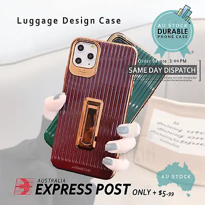 $6.99 • Buy For Apple IPhone 11 Pro XS Max X XR 8 7 Plus SE 3 2 Kickstand Cover Luggage Case