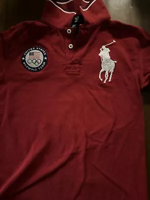 RALPH LAUREN  2012 US OLYMPIC TEAM LONDON  Polo Shirt Size Medium (10-12) • $25