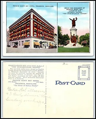 MARYLAND Postcard - Frederick Francis Scott Key Hotel N38 • $4.99