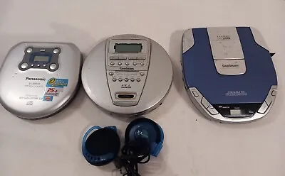 3X Portable Walkman Cd Player Panasonic / Goodmans...  Untested  • £12