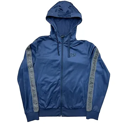 Emporio Armani Track Jacket Full Zip EA7 Hooded Y2K 00s Blue Mens Small • £24.99