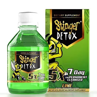 Stinger Detox 7-Day 5X Permanent Cleanser – Lime Flavor – 8 FL OZ • $19.85